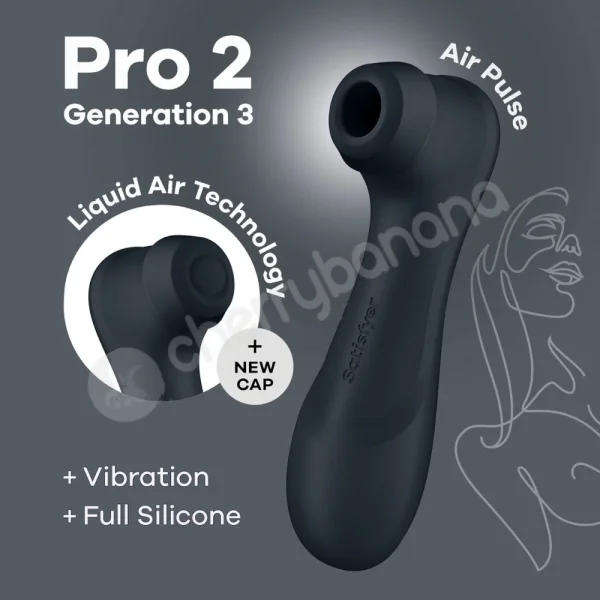 Satisfyer Pro 2 Generation 3 Black Liquid Vibration & Air Pulse