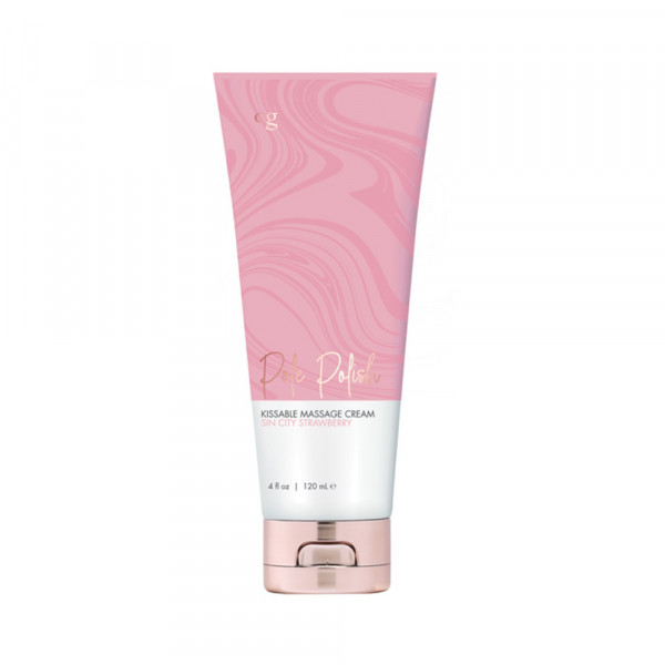 Cgc Pole Polish Kissable Massage Cream Sin City Strawberry 4oz