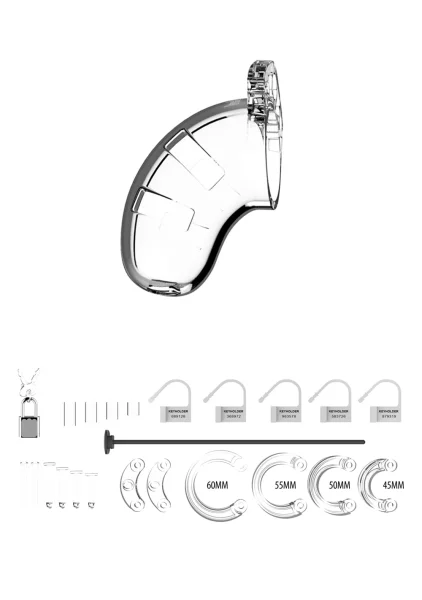 Cage With Silicone Urethal Sounding 15 - Transparent