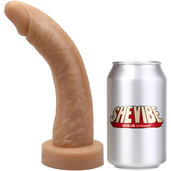 BIG Daddy Dominic Large 8" Platinum Silicone Realistic Dildo By Dee's Big Daddies - Vanilla
