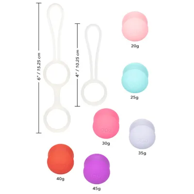 California Exotic Sheology 8 Piece Interchangeable Weighted Kegel Ball Set