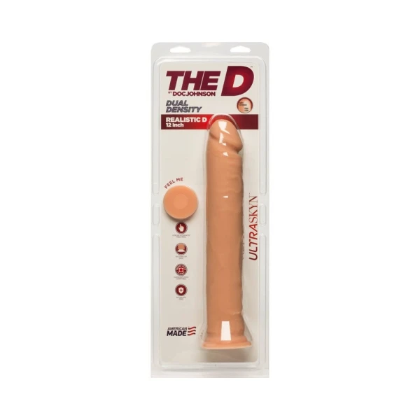 The D Realistic D 12 inches Ultraskyn Beige Dildo