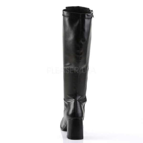 GOGO-300WC - 3" Block Heel Wide Width,Black PU,Plus Size ST Boot,Side Zip — image 4 of 4