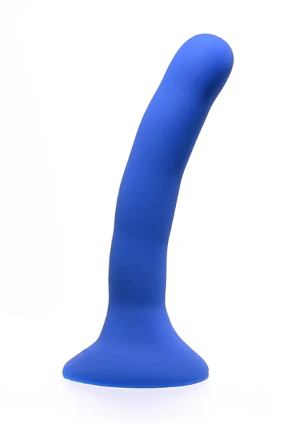 Please  5.25" Silicone Harness Compatible Dildo By Sportsheets - Blue