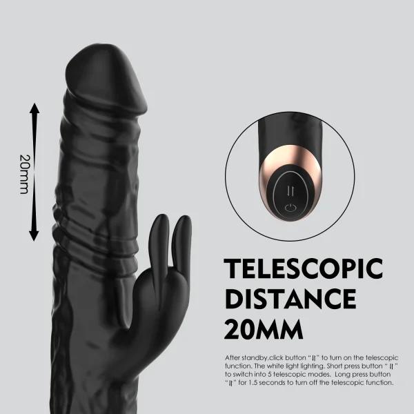 Bato Plus Veined Thrusting & Vibrating Rabbit Machine