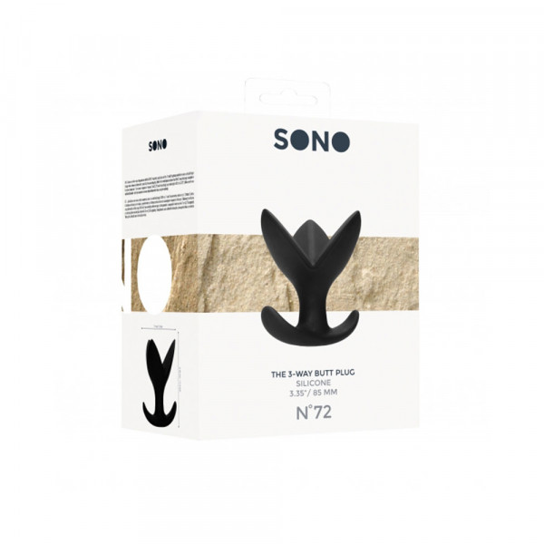 Sono No. 72 The 3 Way Butt Plug Black