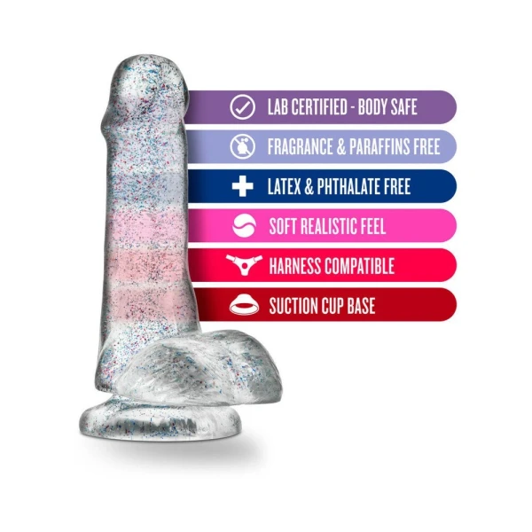 Naturally Yours - 6" Glitter Cock - Sparkling Clear — image 16 of 17