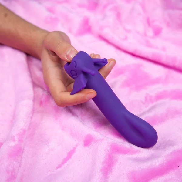Sunshine Shimmer Silicone Rechargeable G-Spot Vibrator By Cute Little Fuckers - Moonlight Purple
