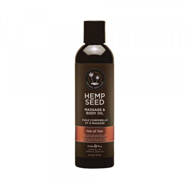 Earthly Body Hemp Massage Oil Isle Of You 8oz