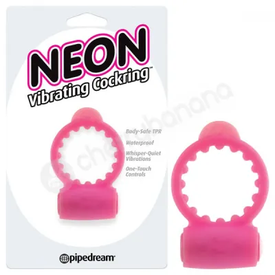 Pink Neon Vibrating Cockring