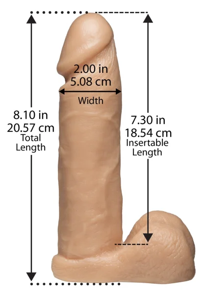 VacULock Ultra Harness 2 And Plug With 8 Inch Realistic Cock