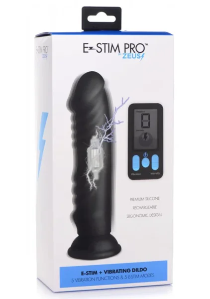 E-stim Pro 5x Vibrating Dildo With Remote Control