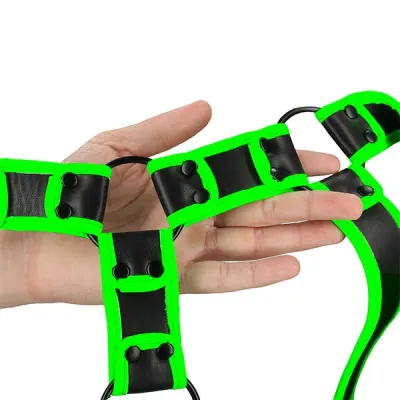 Ouch Glow In The Dark Bonded Leather Harness