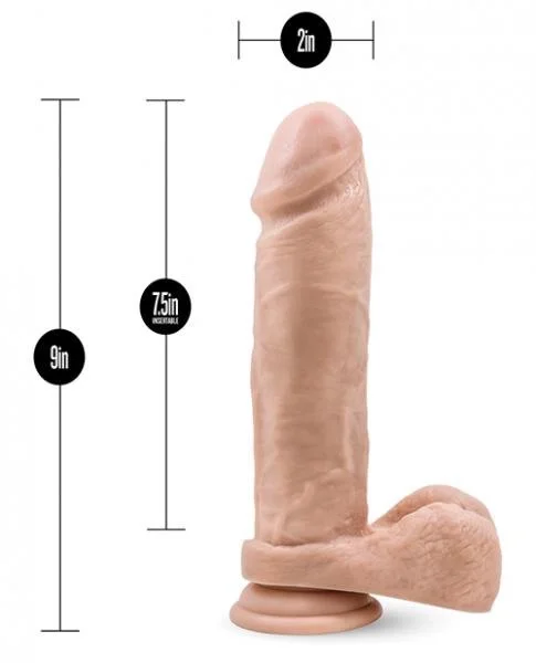 Silicone Willy's 9 inches Dildo, Balls & Suction Cup Beige — image 6 of 8