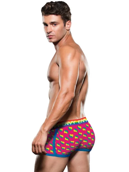 Envy Rainbow Heart Print Boxer Briefs