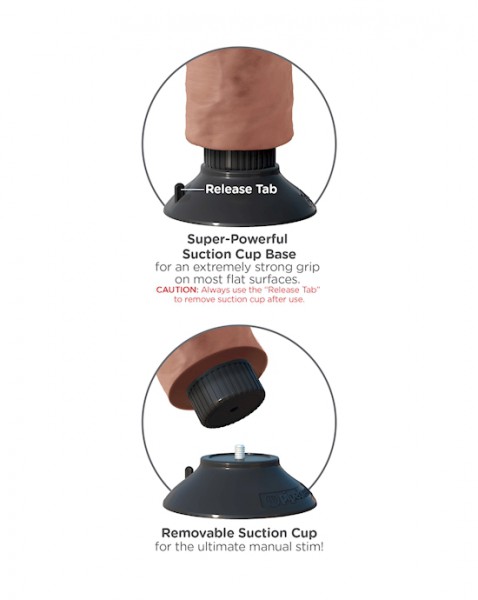 King Cock  8 Inch Vibrating Dildo With Balls - Tan