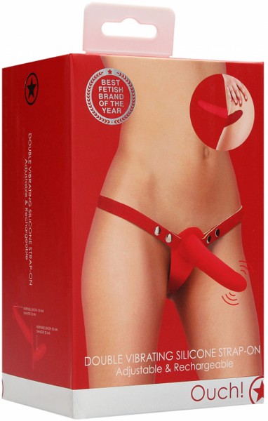 Double Vibrating Silicone Strap-On