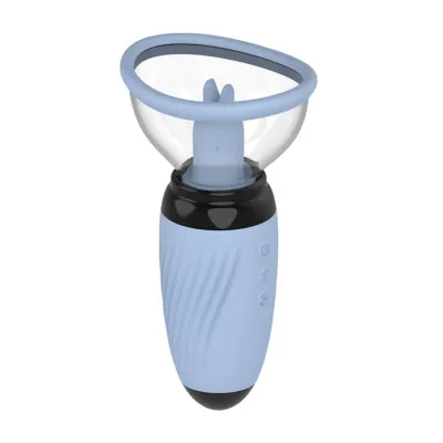 Amore Vibrating Pussy Pump Blue 5 7 Inch