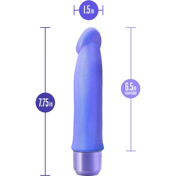 Luxe Plus Arise Silicone Waterproof Vibrator by Blush - Periwinkle