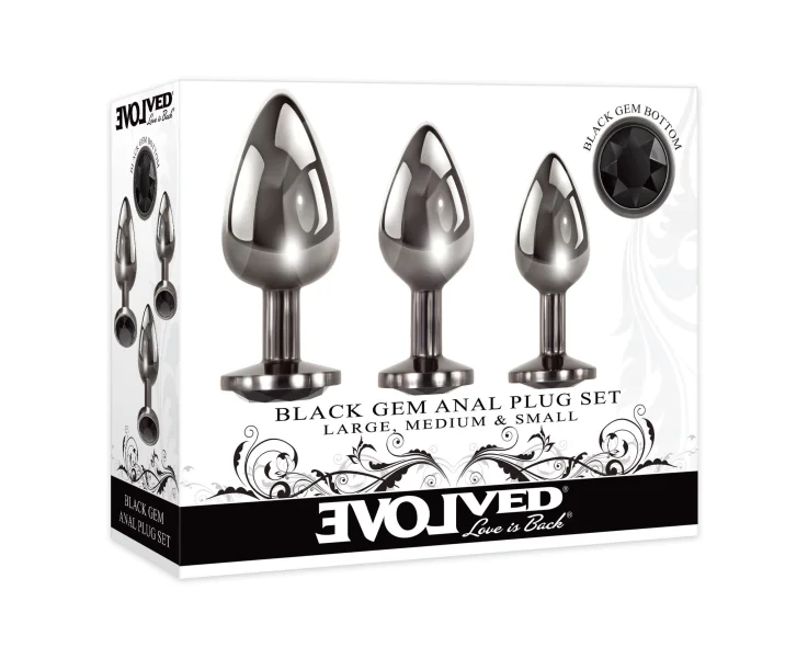 Black Gem Anal Plug Set
