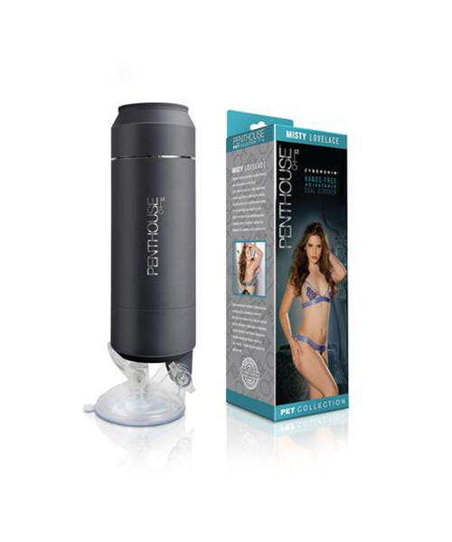 Penthouse Pet CyberSkin Hands-Free Adjustable Dual Stroker, Misty Lovelace