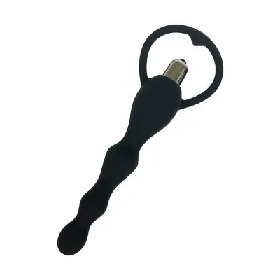 Aisha Vibrating Anal Beads Black