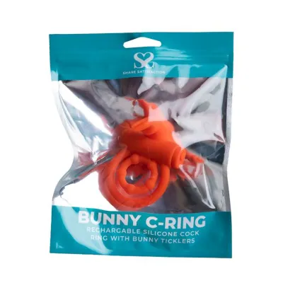 Share Satisfaction Vibrating Rabbit Ring Orange
