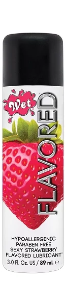 Wet Flavored Sexy Strawberry Water-Based Lube | 3oz