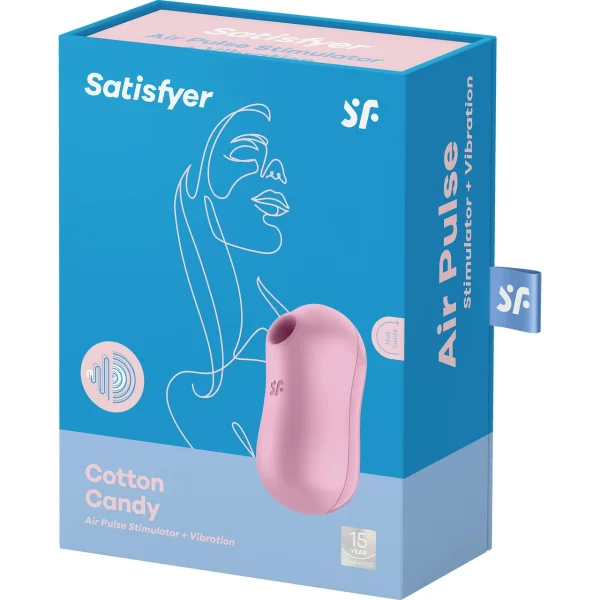 Satisfyer Cotton Candy Pressure Wave Rechargeable Waterproof Clitoral Stimulator - Lilac