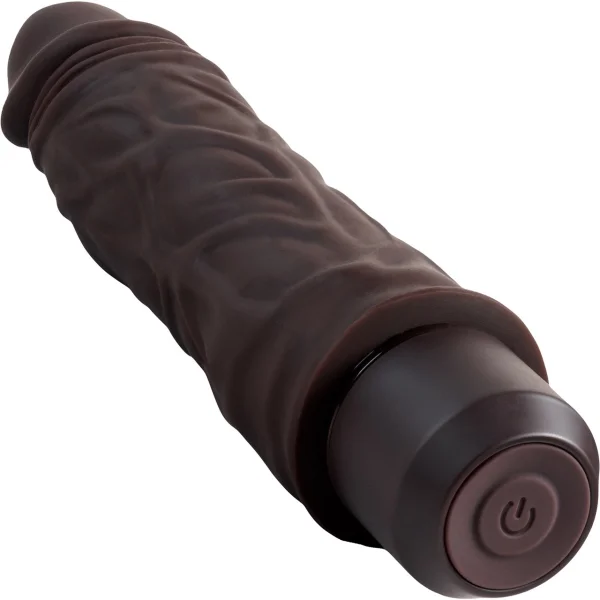 Dr. Skin Silicone Dr. David Waterproof Vibrating 8" Dildo By Blush - Chocolate