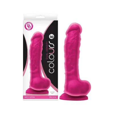 Colours Dual Density Dildo Pink 8 Inch