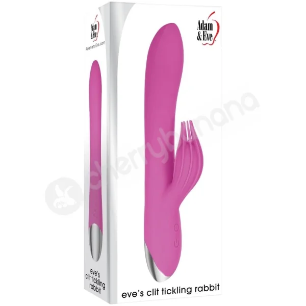 Adam & Eve Clit Tickling Pink Dual Stimulation Vibrating Rabbit