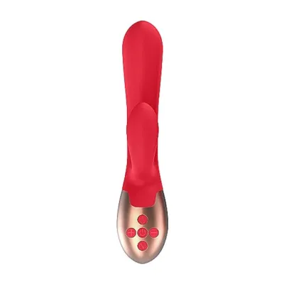 Heating G spot Vibrator Exquisite Red 8 Inch