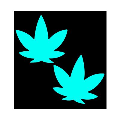 Neva Nude Glow in the Dark Weed Pasties