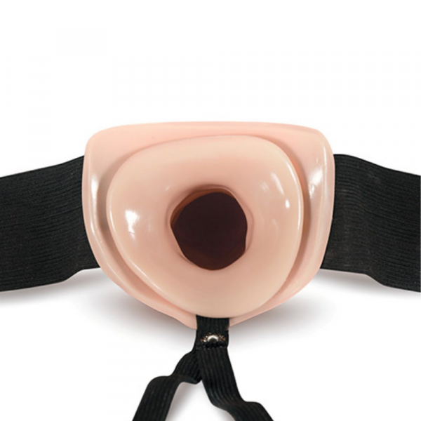 Blush Novelties Dr. Skin Hollow Strap On-Vanilla 7"