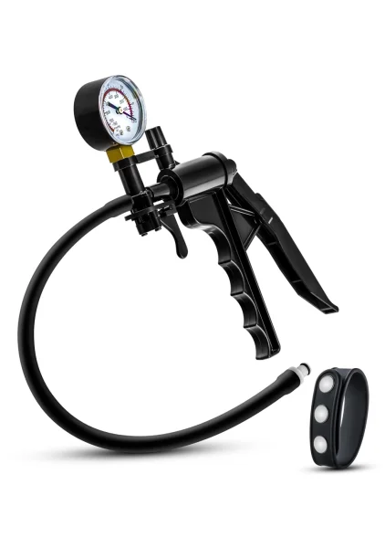 Performance - Gauge Pump Pistol With Silicone Tubing & Silicone Cock Strap - Black
