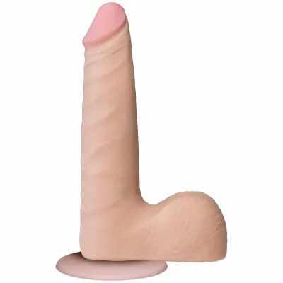 Realistic 7 inch Ultraskyn UR3 Slim Cock w Balls White