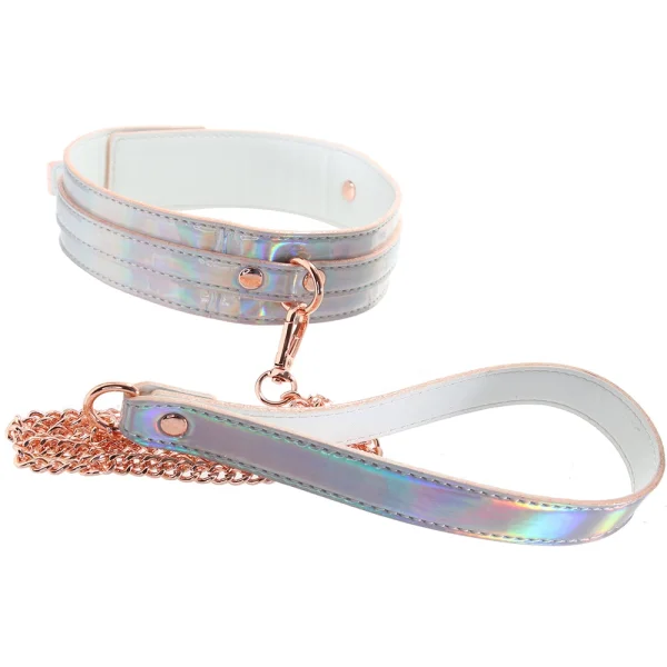 Cosmo Bondage Collar And Leash By NS Novelties - Rainbow