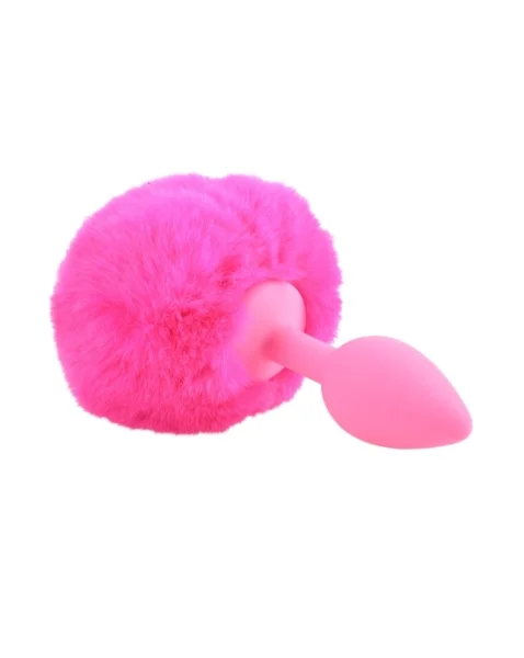 Neon Bunny Tail - Pink