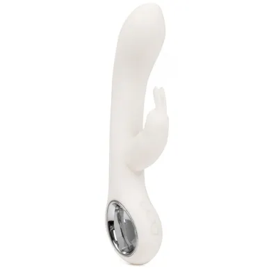 Mon Amour White Silver Silicone 16 Function Rabbit Vibrator