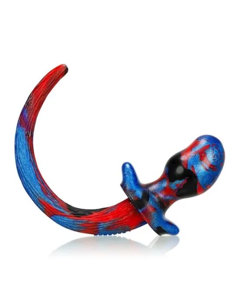 Puppy Tail Buttplug - Pug - 3.25 Inch - Blue - Small