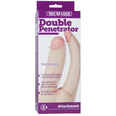 Vac U Lock Double Penetrator White