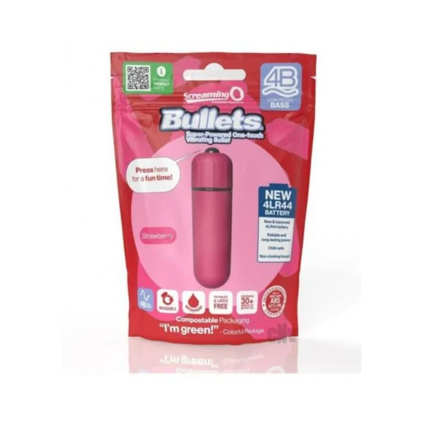 Bullets & Discreet: Screaming O 4b Bullet Vibrator Strawberry
