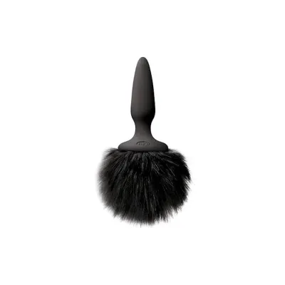Bunny Tails Mini Black Fur Black Black 5 3 Inch