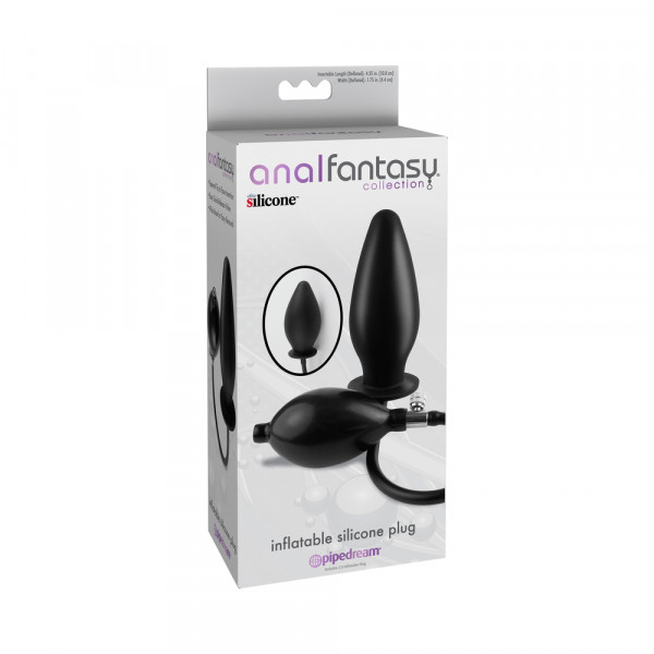 Anal Fantasy Inflatable Silicone Plug Black — image 6 of 12