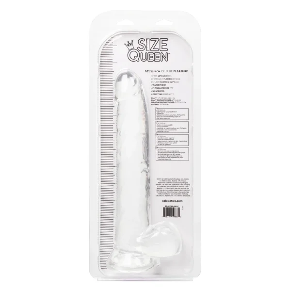 Size Queen 10 inch-25.5 Cm - Clear