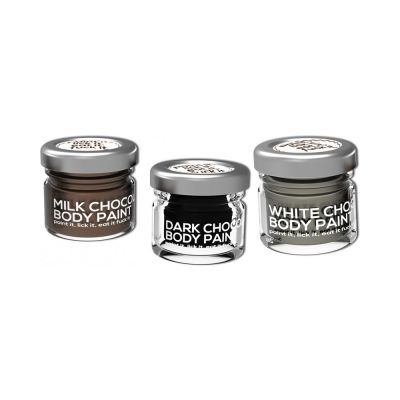 Chocolate Lovers Erotic Chocolate Body Paints Assorted Flavors Milk dark White 3pk