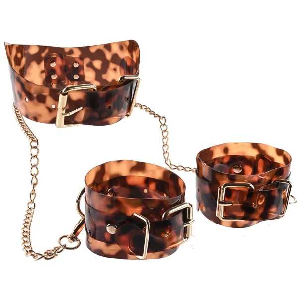 Sincerely Amber Neck & Wrist Restraints By Sportsheets