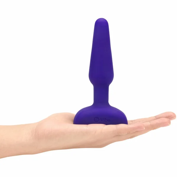 b-Vibe Trio Plug Waterproof Remote Control Vibrating Anal Toy - Purple
