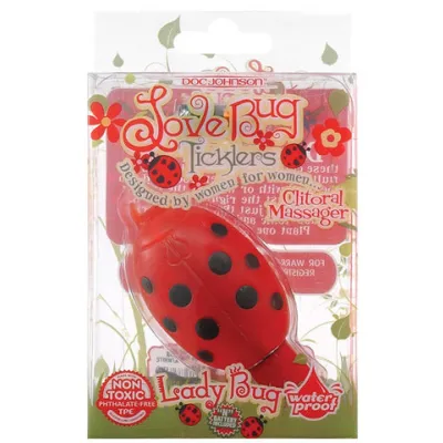 Love Bug Ticklers Lady Bug Waterproof Clitoral Massager Red